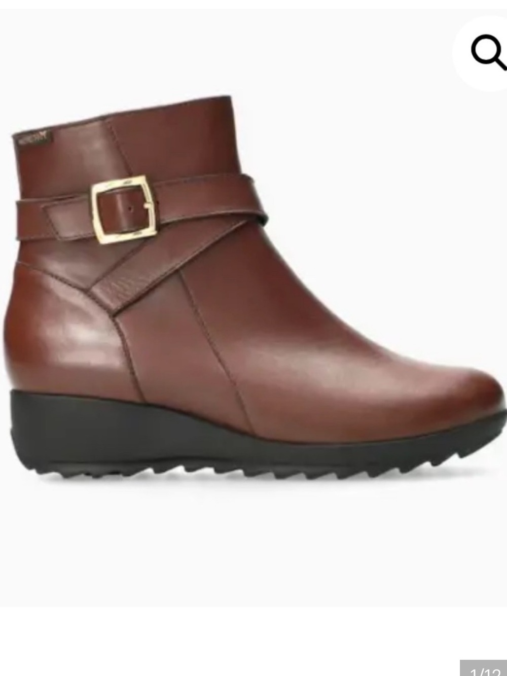 Mephisito  Brown Leather Ankle Bootie with Buckle Strap! New in box! 8